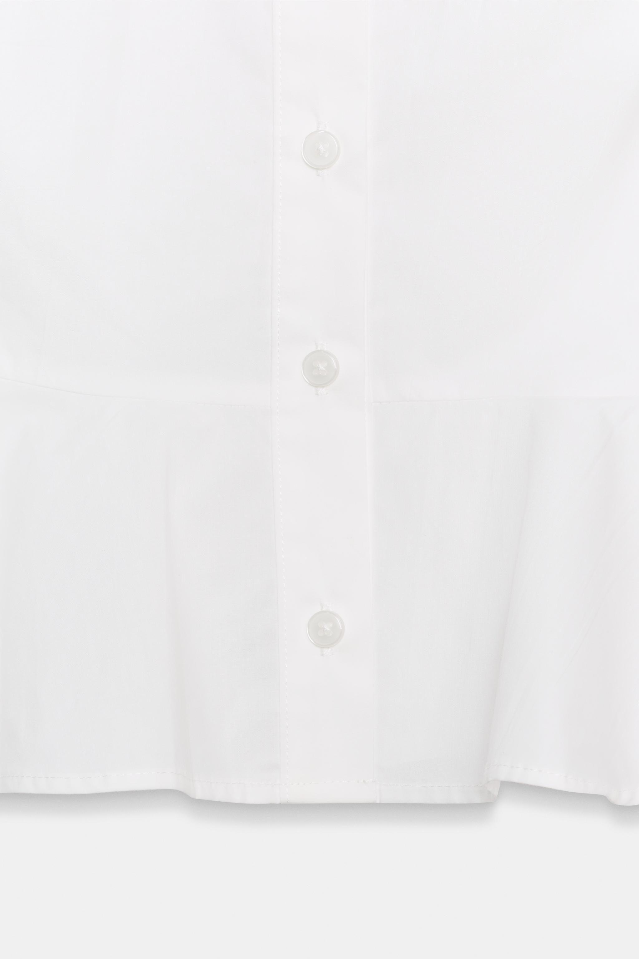 CHEMISE PEPLUM UNIE